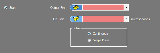 vBuilder PWM Start dialog